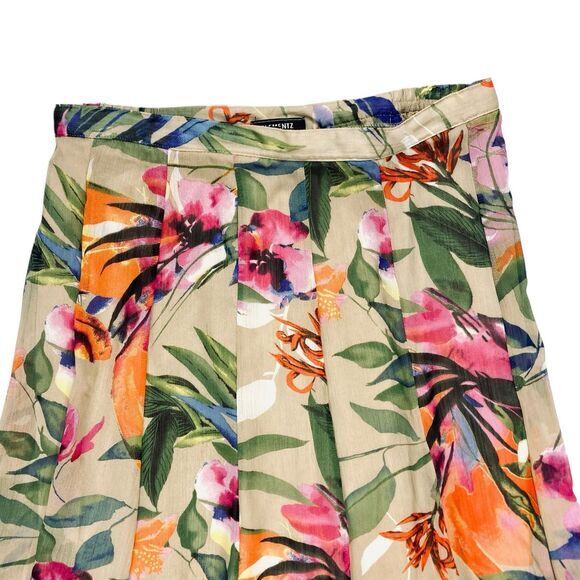 Elementz Midi Skirt Womens L Colorful Floral Flowy Bohemian Costal Core Beachy - Picture 2 of 12